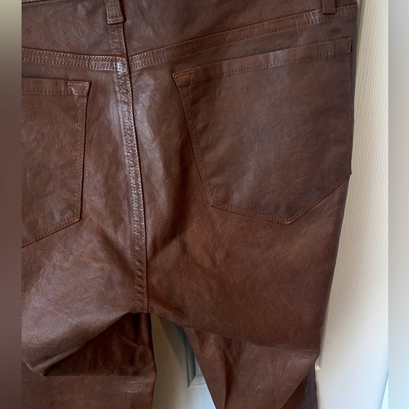 NWT J BRAND Japanese Luxe Twill Brown Pencil Leg Wax Coated Low Rise Jeans SZ 28 - Picture 8 of 9